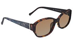 Vera Bradley Women's Luci Polarized Oval Sunglasses, Java Navy Camo, 55