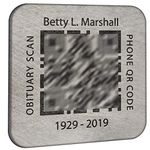 Customized Titanium Memorial QR Obituary Tags