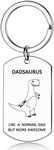 Dad Keychain Dadsaurus Funny Birthday Gifts From Daughter SonsCute Present for Men Dad Gifts Keyring Fathers Day for Daddy