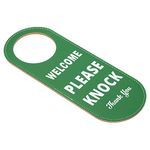 PATIKIL Double Side Door Hanger Sign, 1 Pack Do Not Disturb on Front and Welcome Knock on Back Side Door Knob Privacy Sign for Office Home Meeting, Multicolor