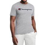 Champion Men's Classic Jersey Graphic T-Shirt Shirt, Oxford Grey, Medium