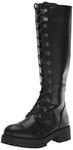 Dirty Laundry Women's Vandal Combat Boot, Black Smooth, 4 UK