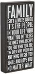 Primitives by Kathy 27207 Classic Box Sign, 6" x 12", Family Isn't