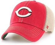 '47 MLB Trawler Mesh Clean Up Adjustable Hat, Adult One Size Fits All (Cincinnati Reds Black)