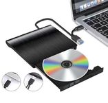 External CD/DVD Drive for Laptop USB 3.0 CD/DVD Player Portable CD DVD +/-RW Burner DVD/CD ROM Reader Rewriter Writer Disk Drive Compatible with Laptop Desktop PC Windows Mac Pro MacBook Linux