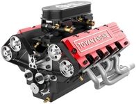 Engine Kits That Works for Adults, FS-V800 1/10 8-Cylinder 4-Stroke Water-Cooled Engine Model, Mini Engine Physical Experiment Science (KIT Version)