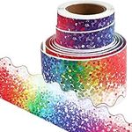 Adhesive Bulletin Board Border Trim Confetti Border Colorful Dot Border Trim for Confetti-Theme Party Classroom Office Chalkboard, 36 ft