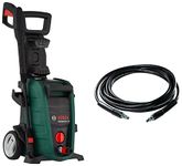 Bosch Aquatak 130 1700-Watt High Pressure Washer (Green) with F016800360 6m High Pressure Hose (Black) Combo