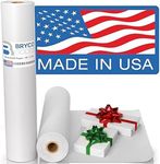 Bryco Goods 18”x1200” (100’) White Wrapping Paper – Kraft Paper Roll for Painting, Drawing, Banner, Bulletin Board, Easel Use, Floor Covering, Packaging, Shipping, Arts & Crafts – Made in USA