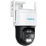 REOLINK 4K Wired WiFi Outdoor Camera, 8MP Dual Lens Security Camera, 360 PTZ Camera w/Auto Tracking, 2.4/5GHz Wi-Fi Smart Person/Vehicle Detection, 6X Hybrid Zoom, Color Night Vision, TrackMix WiFi