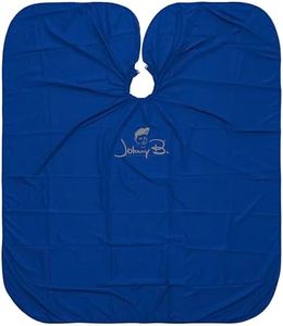 JOHNNY B. Professional Hair Cutting Cape, 100% Polyester, Navy Blue