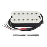 FLEOR Alnico 5 Electric Guitar Neck Pickup Double Coil Humbucker Pickups-White