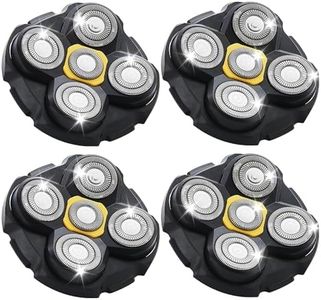 Shaver Replacement Heads Compatible with Microtouch Titanium Head Shaver, for Bald Men 4 Pack