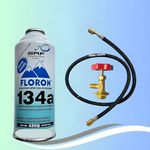 M&M HARIS R-134 Gas Can Combo Set for Use Refrigerator and Car with Valve and Hose Pipe Charging line