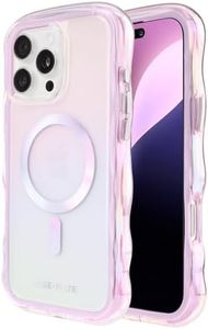 Case-Mate iPhone 16 Pro Max Case [Compatible with MagSafe] - Stylish Iridescent Phone Case with 12ft Drop Protection - Premium Magnetic Cover for iPhone 16 Pro Max - Soap Bubble Wavy