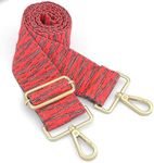 Purse Straps Replacement Crossbody - Guitar Strap for Purses Crossbody, Bag Strap for Handbag, Wide Shoulder Strap for Crossbody Bags, for Her,Rose Red Woven