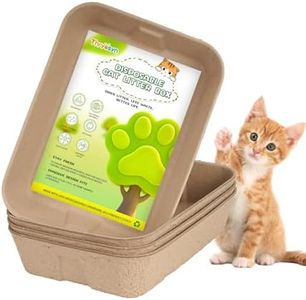Disposable Litter Boxes for Cats Large: 4-Pack Leak-Proof Sustainable for Indoor/Travel Use Standalone or as Liner (4 Packs)