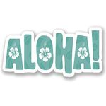 2 x 10cm/100mm Aloha Hawaii Vinyl SELF Adhesive Sticker Decal Laptop Travel Luggage Car Bike Sign Fun #5320