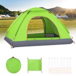 Lishetimig Camping Tent,Automatic 2-3 Man Person Instant Tent,Pop Up Tent, Lightweight, Waterproof, Easy Set Up for Outdoor Camping, Hiking, Mountaineering, Beach, Include Carry Bag (green)