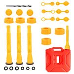 HOLIV 22 PCS Gas Can Spout Replacement Kit - Bendable Nozzle with Vent Caps and Rubber Gasket