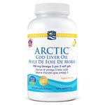 Nordic Naturals Arctic CLO - Cod Liver Oil Promotes Heart and Brain Health, Lemon, 90 Count