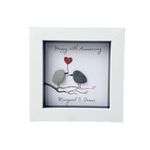 Personalised Anniversary Gifts, Mr and Mrs Couples Gift, Anniversary Pebble Art 5th 10th 25th 30th 35th 40th 45th 50th Wedding Anniversary, Personalised Anniversary Keepsake gift for her or him