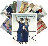 PIXILUV Vintage PostCards 24 pcs Vintage French Art Deco Magazines Illustrations