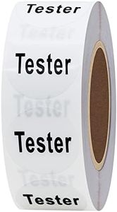 Hybsk Clear Cosmetic Tester Labels 20mm Round Total 500 Per Roll (Clear)