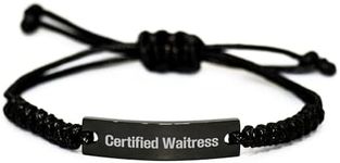 CUCOLUS Funny Waitress Gifts Rope Bracelet Certified Waitress Birthday Unique Gifts from Friends