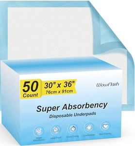 50 Count 30” x 36” Super Absorbency Disposable Underpads, Leakproof Quick Drying, Baby Puppy & Adults Bed Pads Disposable Adults, Dog Pee Pads Extra Large, XXL Incontinence Pads