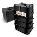 HOXWELL 4 PCS 6''H Trailer Jack Block, RV Camper Stabilizer Blocks with 2 Bags for Travel Trailer, G.V.W: 25000 Lbs, Use for Any Tongue Jack, Post, Foot, 5th Wheels, Round Square or Scissor Stabilizer