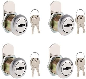 HSEAMALL 4PCS Mailbox Lock 16mm, Cabinet Drawer Cupboard Cam Lock with 8PCS Alike Keys