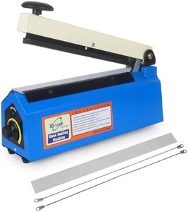 Hi-Tech Impulse 8 Inch-200 MM Sealing Machine for Plastic, Pouch, Poly Bag and Food Packets Sealing Machine with Extra Strip | 1-Year Warranty | Home and Business Use | Full Customer Support – Blue