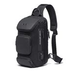 OZUKO Sling Bag Men Sling Backpack Crossbody Bags for Men Shoulder Bag (Black1)