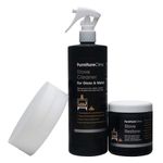 Furniture Clinic Stove Care Kit – Clean and Restore Log Burners, Grates, & Fireplaces – Removes Soot and Dirt – Stove Glass & Metal Cleaner and Stove Polish