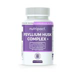 Nutripact Fibre Supplement 4000mg Psyllium Husk Capsules with 1bn cfu High Strength Probiotic Acidophilus, Inulin, Aloe Vera - Natural Soluble Fiber Plantago Ovata Seeds Psyllium Husks 60 Vegan Caps