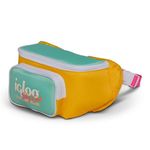 Igloo 90s Retro Collection Fanny Pack Portable Cooler, Yellow/Mint, 3 CANS