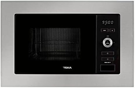 Teka MWE 225 FI - Microondas Integrable con Grill, Capacidad 20 L, 5 Niveles de Potencia, Salida 800 W, Microondas con Grill 20 L, Plato giratorio 24,5 cm, Acero Inoxidable, Color Negro