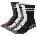 Hanes Men's, Ultimate Originals Crew, Ankle and No Show Socks, Black/White/Grey Assorted, 4.5-12 UK