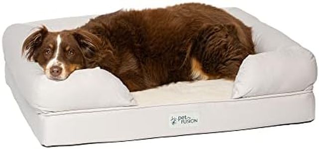 PetFusion Large Dog Bed w/Solid 4" Memory Foam, Waterproof Liner, YKK Premium Zippers. [Sandstone, 36x28x9 - Sized for Medium & Large Dogs]. Breathable Cotton Blend Cover, Removable & Easy to Clean