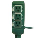 PRIME PB801116 3-Outlet Green Power Stake with 6' Cord