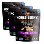 Noble Jerky - Sweet BBQ - Vegan Jerky - Plant Based - Non-GMO - 3 x 70 grams