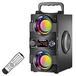 TENMIYA Bluetooth Speaker, 40W(60W Peak) Portable Bluetooth Speakers Wireless Stereo Rich Bass Speakers Built-in 8000mah Battery with Double Subwoofer Outdoor Party Speakers Support FM Radio