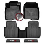 Anti-Slip 3D Floor Mats 5pcs Custom Fit 2023 2024 Honda CR-V (Include Hybrid) | Rubber All-Weather Car Floor Liners w/WetStop Patch | Automotive Carpet for Winter, Ski, Hunting, Camping