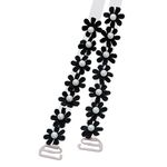 El Regalo Women's 1 Pair Flowers Lace Fancy Bra Straps for Off Shoulder Dresses and Gowns (Black)