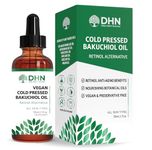 Vegan Cold Pressed Bakuchiol Moisturizing Facial Oil + Rose Hip, Abyssinica, Argan & Sea Buckthorn Plant Oils, Vitamin E & C. Bakuchiol is Nature's Non-Irritating Retinol Alternative. Dry-Skin Defence, 100% Preservative Free, Sensitive Skin Safe. Made in Canada