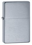 Zippo Metal Vintage Brushed Chrome Without Slashes Pocket Lighter