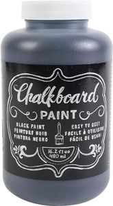 American Crafts Chalkboard Paint Black, 16 oz, Use for Walls, Doors, Paper, Wood, and More, Perfect for Cards, Decorations, Party Favors, and More