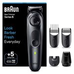 Braun Beard Trimmer 5, BT5420, Beard Trimmer for Men from Gillette, Style, Edge, Detail, Lifetime Sharp Blades, 39 Length Settings, Advanced German Engineering, 100-min Runtime, Waterproof (Space Grey)