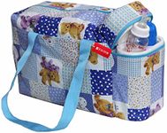 Annapurna Sales Baby Diaper Bag with Bottle Warmers or Nappy Changing Bag with 2 Bottle Warmers - Blue (Unisex)